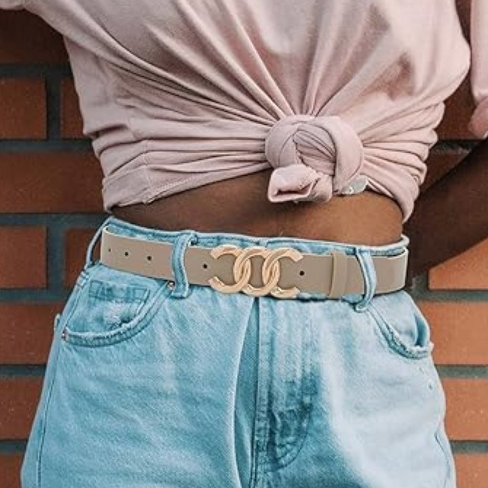 Cinch waist belt leather